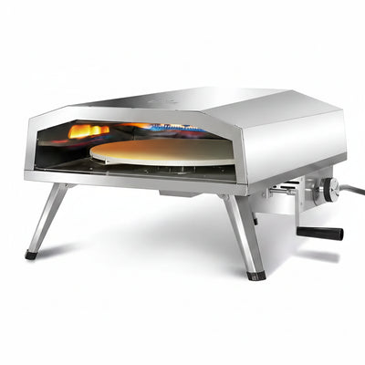 16" Propane Outdoor Pizza Oven with Rotating Stone