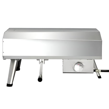 16 In. Propane Pizza Oven, Outdoor Pizza Oven in Stainless Steel, W/Rotating Pizza Stone — product view 8