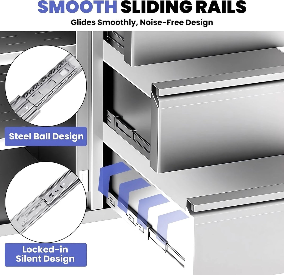 Outdoor Kitchen Cabinets 28 X 19.7 X 22 In, 304 Stainless Steel Cabinet — product view 5