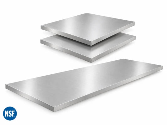Outdoor Kitchen Stainless Steel Countertop Bundle: (3) 32 In. Countertops, 56 In. Countertop